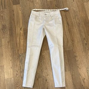 EUC WHBM Metallic Skinny Ankle Jeans